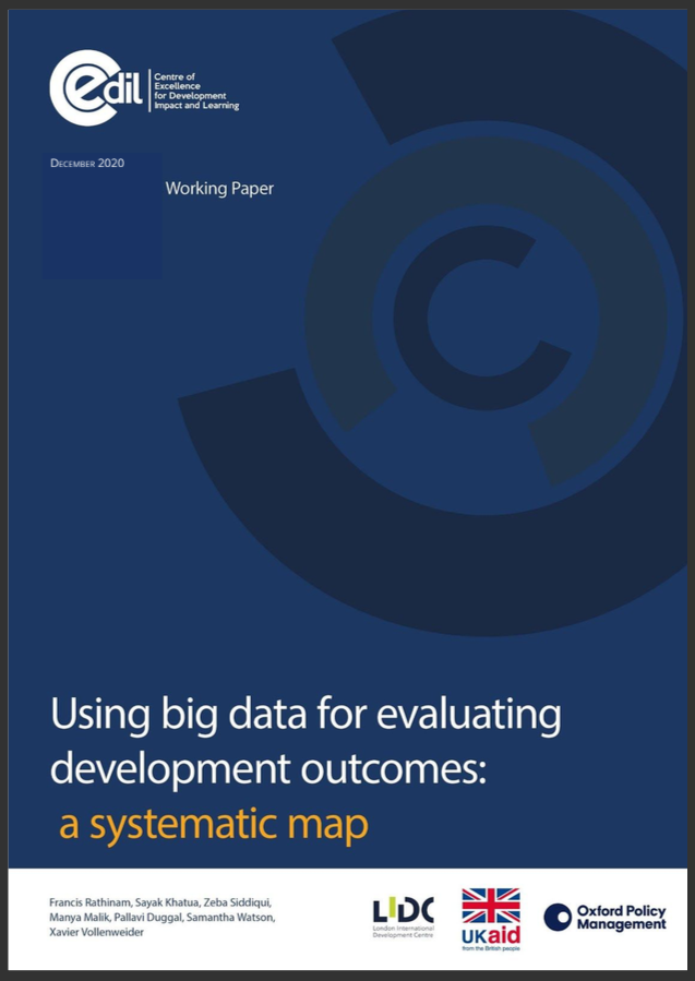 Using big data for evaluating development outcomes: a systematic map