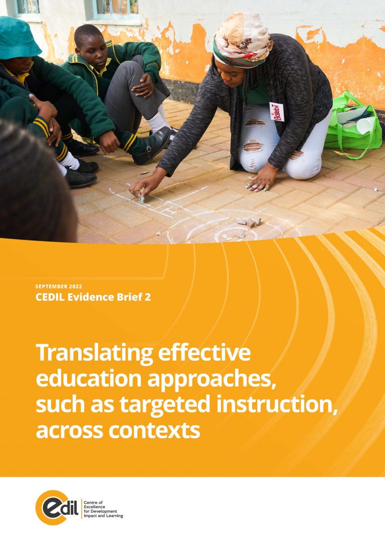 Translating effective education approaches, such as targeted instruction, across contexts