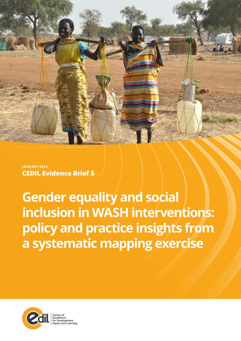 Gender equality and social inclusion in WASH interventions: policy and practice insights from a systematic mapping exercise