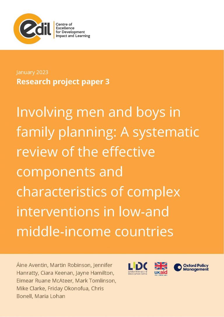 Involving men and boys in family planning: A systematic review of the effective components and characteristics of complex interventions in low‐and middle‐income countries