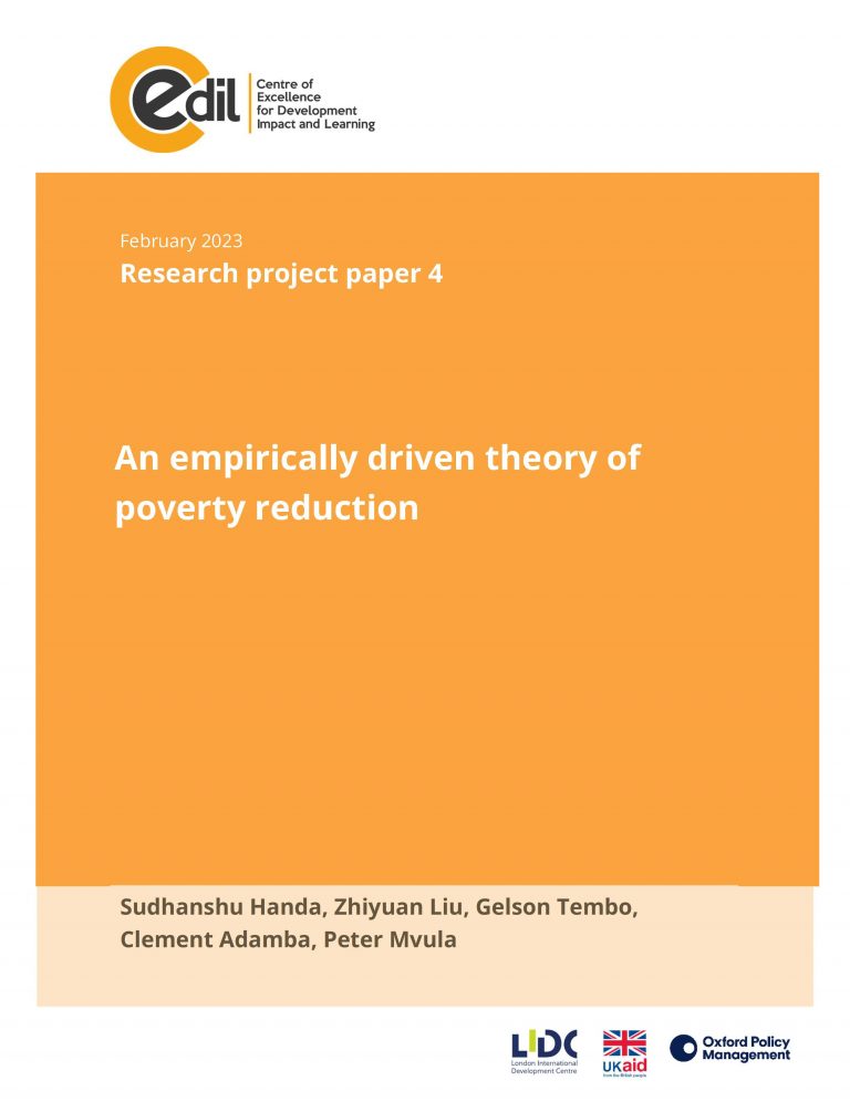 An empirically driven theory of poverty reduction