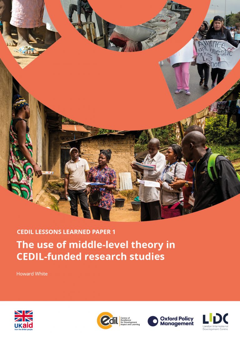 The use of middle-level theory in CEDIL-funded research studies
